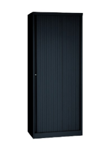 Bisley roldeurkast zwart, 198 x 80 cm