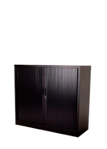 Roldeurkast BNZ, 105 x 120 x 43 cm, zwart