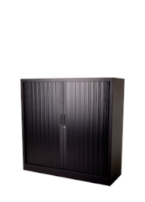 Roldeurkast BNZ, 118,5 x 120 x 43 cm, zwart