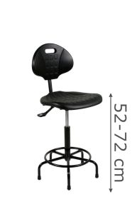 Werkstoel TEZ200 met PUR zitting en rug