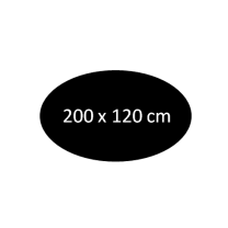 Tafelblad ellips 200 x 120 cm
